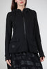 Rundholz French Terry Dressy Hooded Jacket, Black 