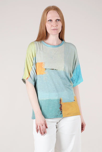 3 Potato 3P Oversized Tee, Yellow/Blue 