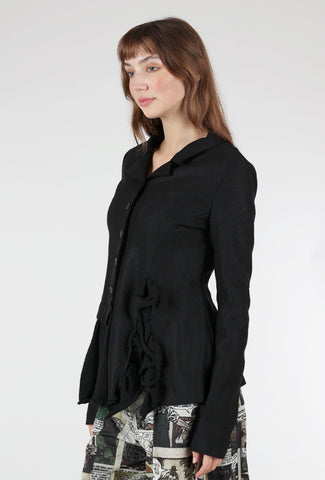 Rundholz Flutter-Inset Wool Jacket, Black 
