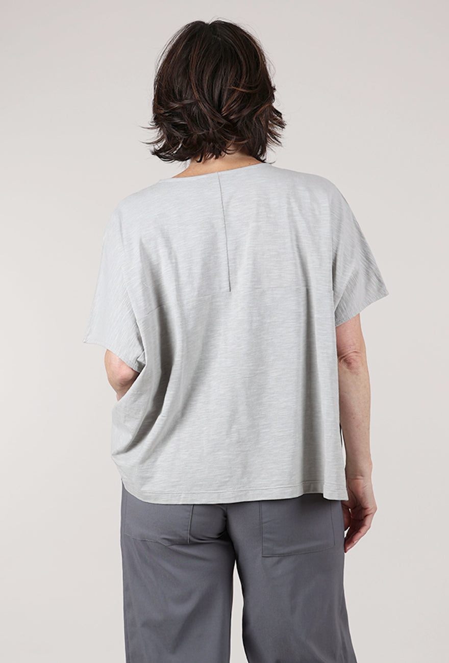 Moyuru Abstract Print Tee, Gray/Ochre 