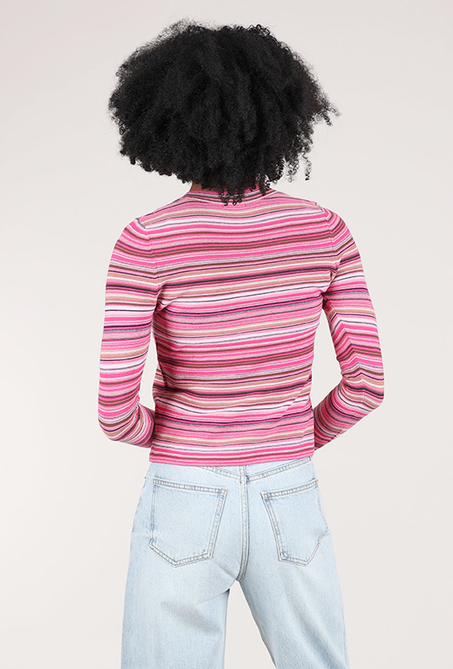 Pistola Madison Crewneck Top, Pink Multi 