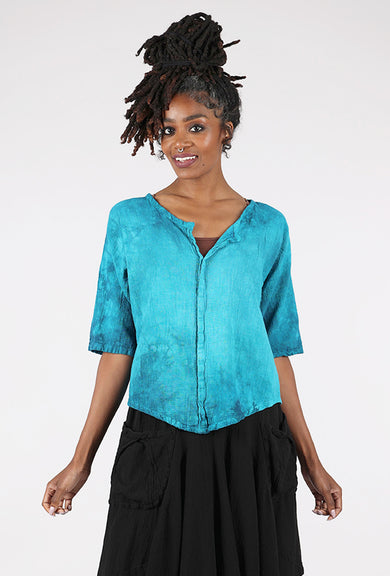 Oh My Gauze Tiny Top, Washed Peacock 