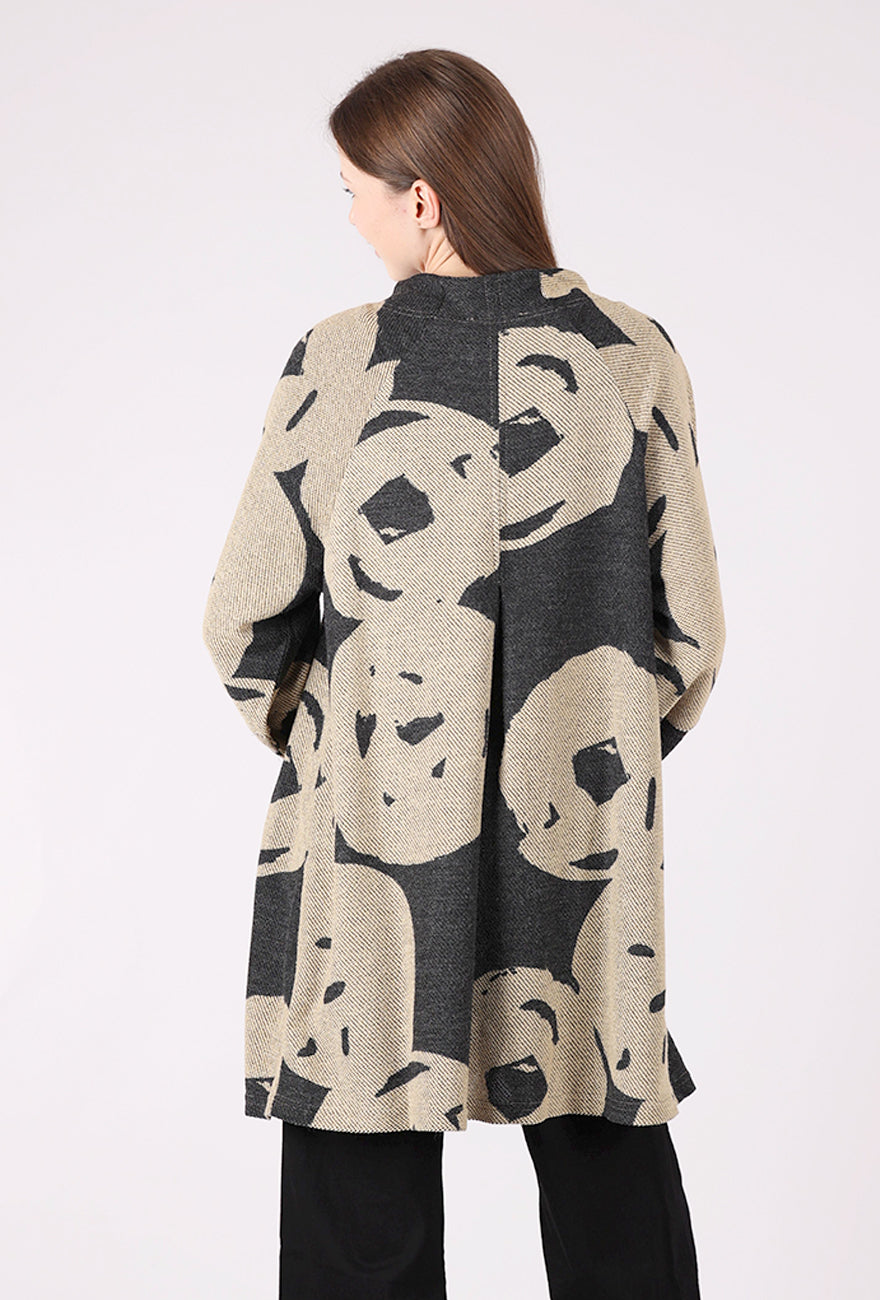 Noen Jacquard Swing Tunic, Charcoal 