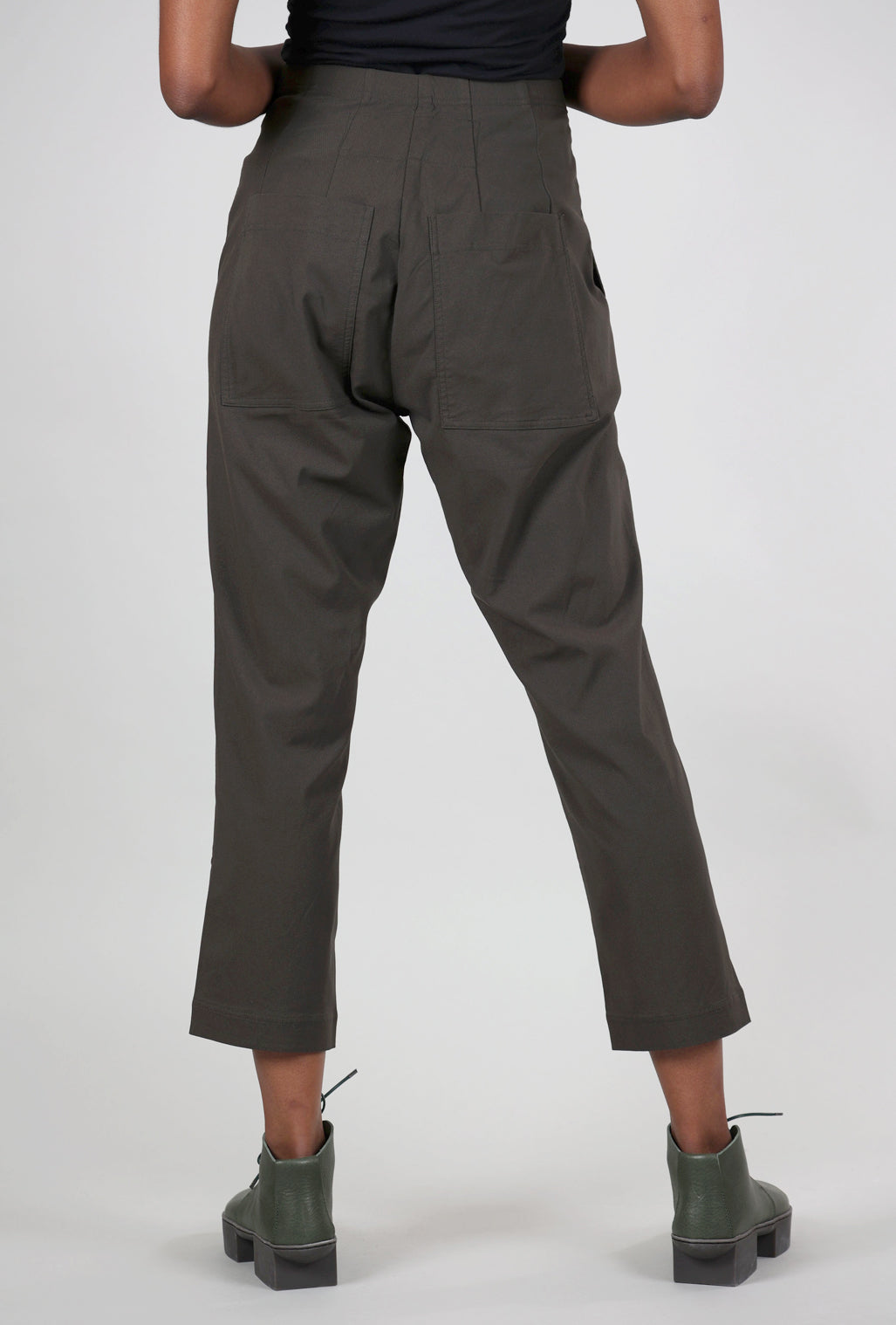 Rundholz Textured Cotton Taper Trouser, Jungle 