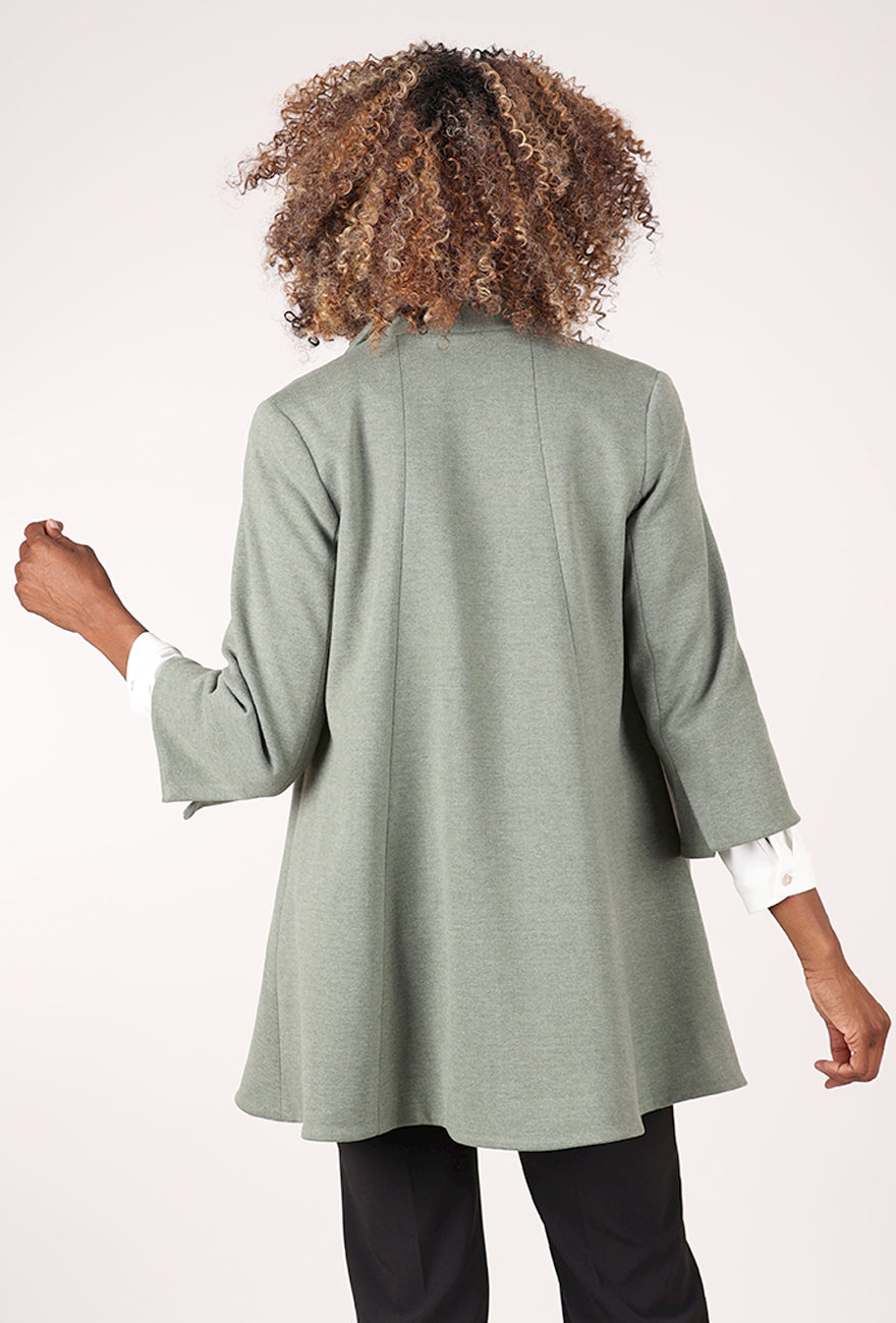 Brushed Swing Coat, Olive