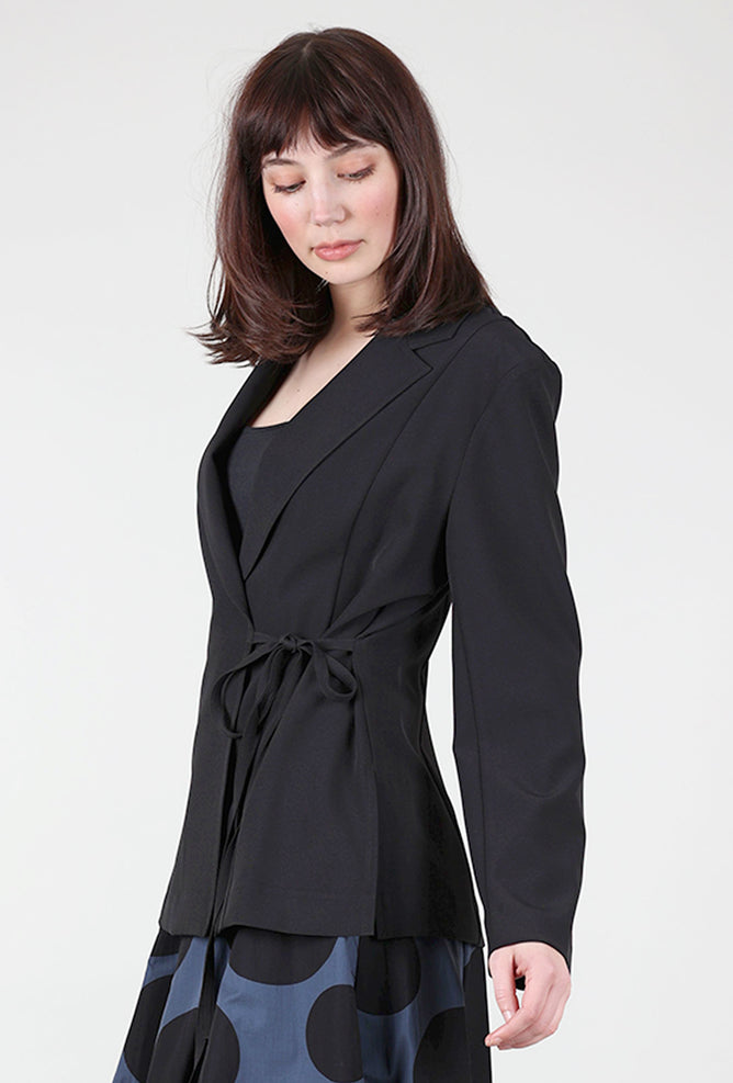 Estelle & Finn Crepe Tie Jacket, Black 