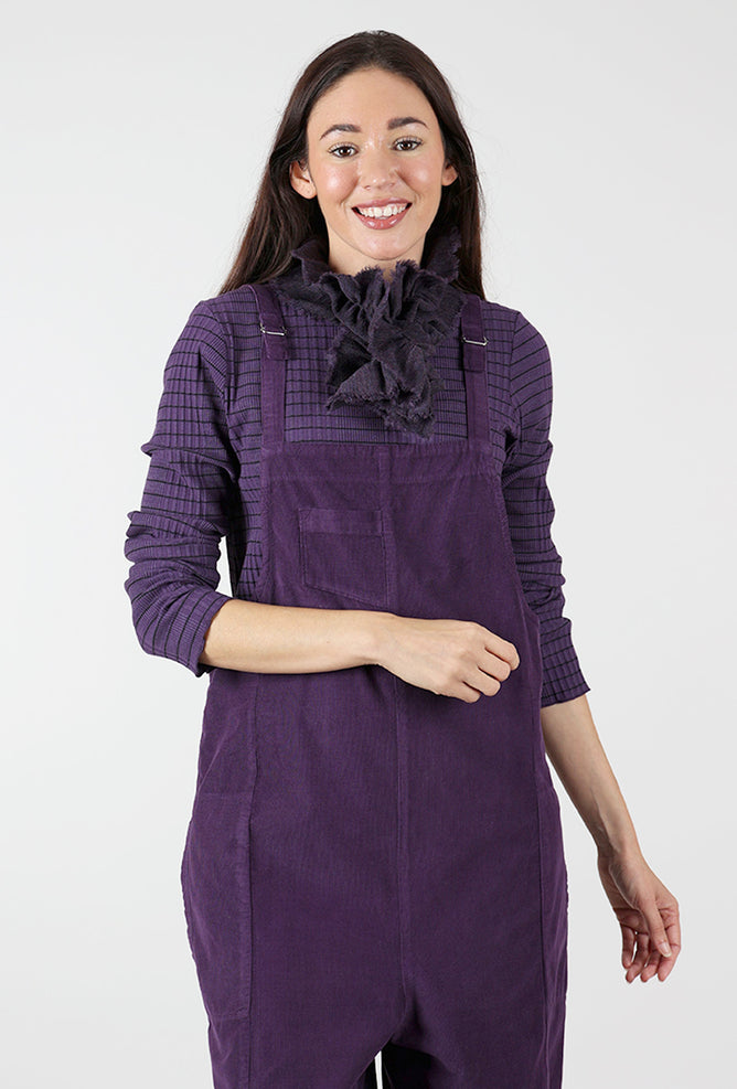 By Basics Tattered Wool Flounce Scarf, Plum Melange 