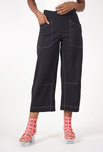 Porto Rimini Pant, Contrast Stitch Black 