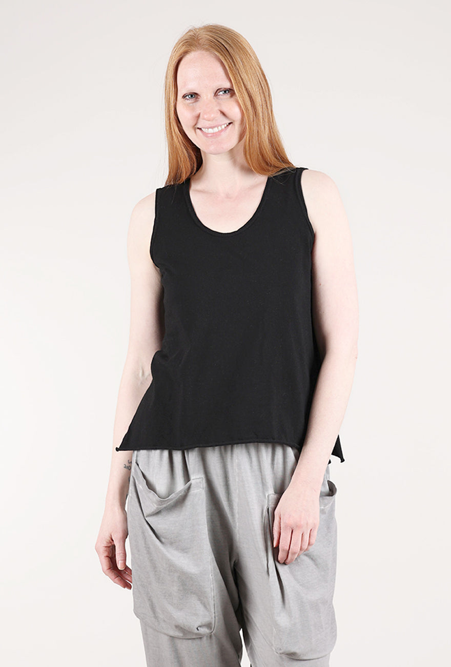 Cynthia Ashby Slim Knit Tank, Black 