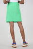 Pure Amici Cotton Gauze Short Skirt, Emerald 