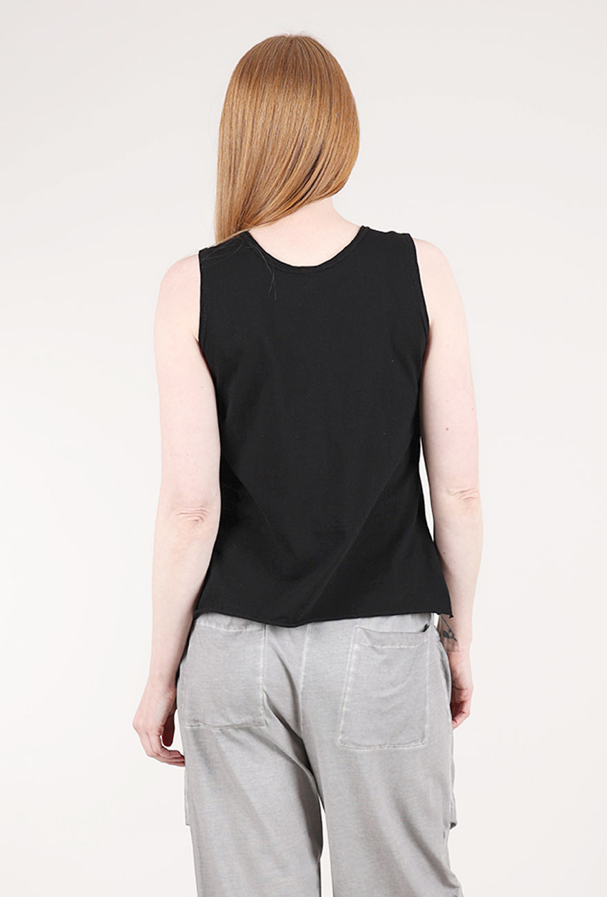 Cynthia Ashby Slim Knit Tank, Black 