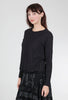 Lilla P Front-Seam Long-Sleeve Tee, Black 