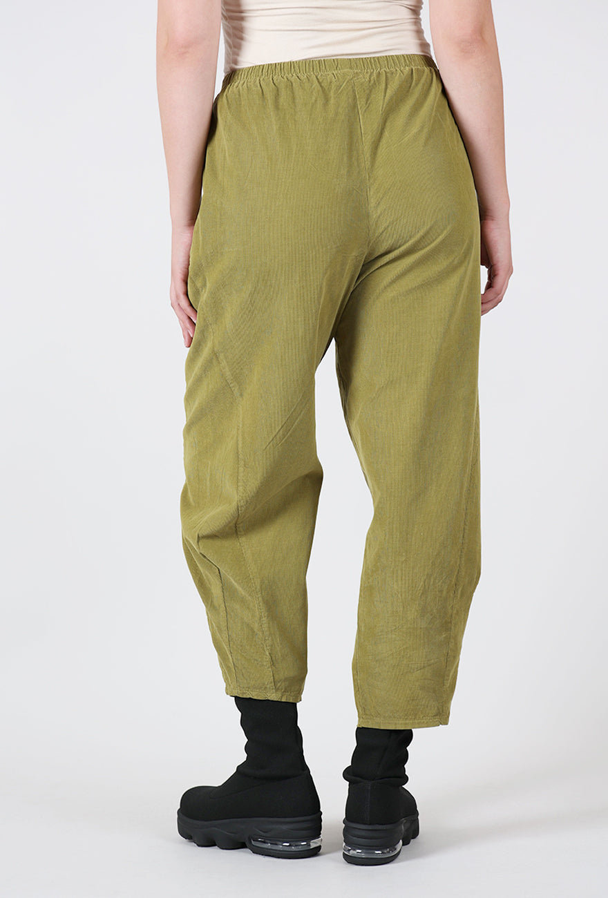 Baby Cord Pleat Pants, Avocado Angle 3
