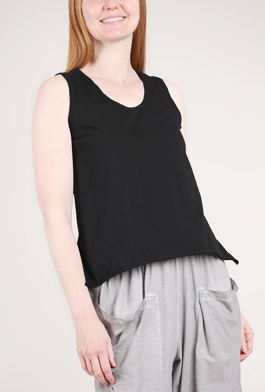 Cynthia Ashby Slim Knit Tank, Black 