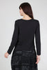 Lilla P Front-Seam Long-Sleeve Tee, Black 