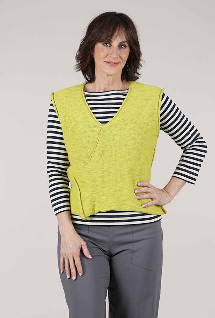 Paper Temples Babs Sweater Tank, Chartreuse 