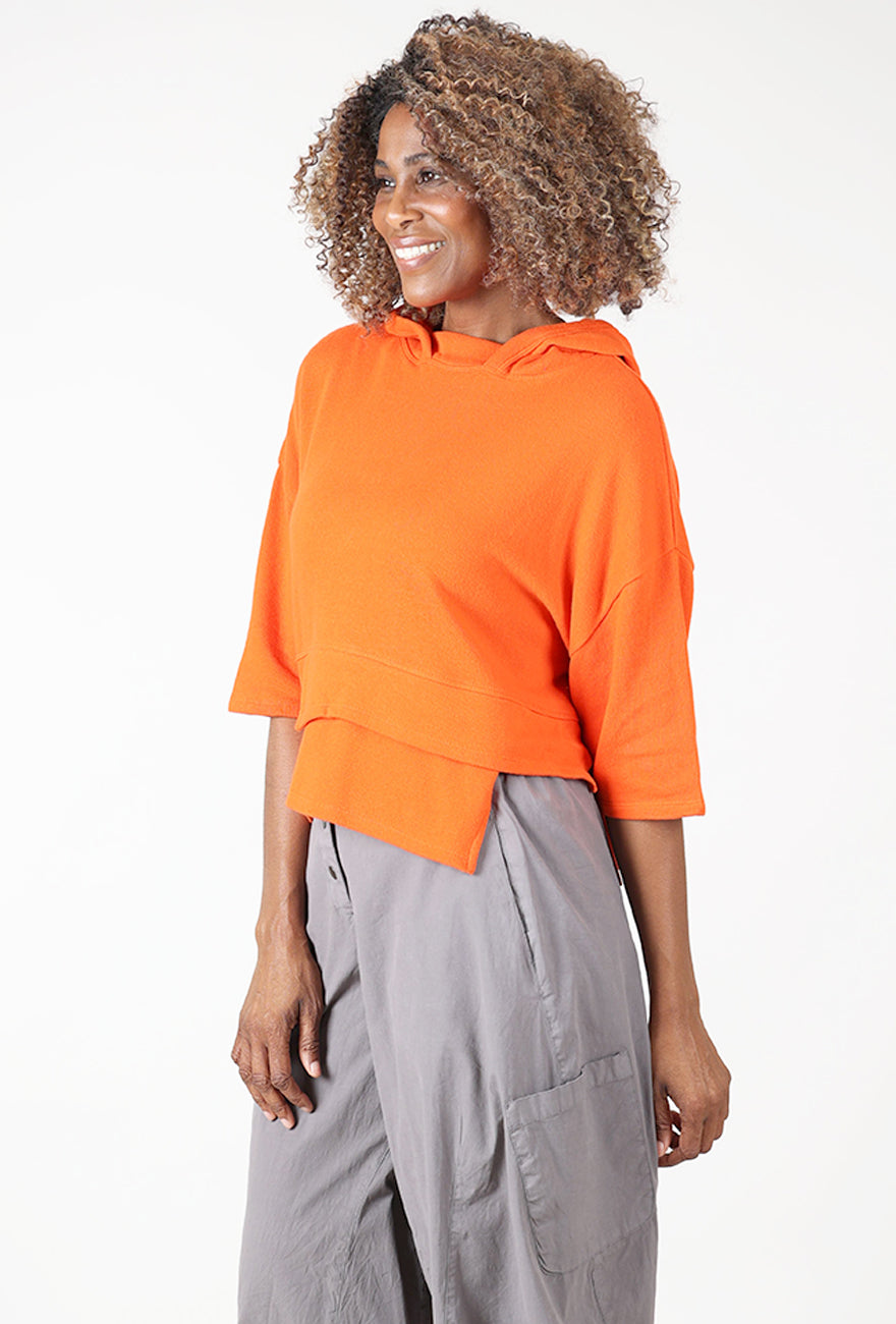 Lurdes Bergada Vibrant Hooded Sweater, Orange 