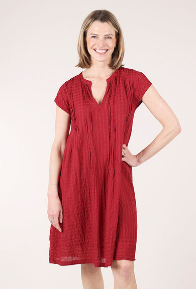 Dolma Aya Dobby Dress, Maroon 