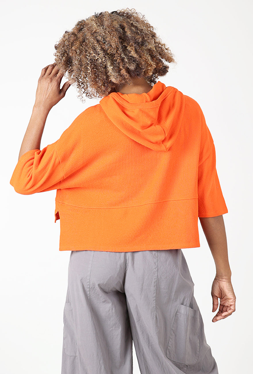 Lurdes Bergada Vibrant Hooded Sweater, Orange 