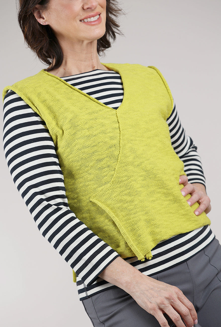Paper Temples Babs Sweater Tank, Chartreuse 