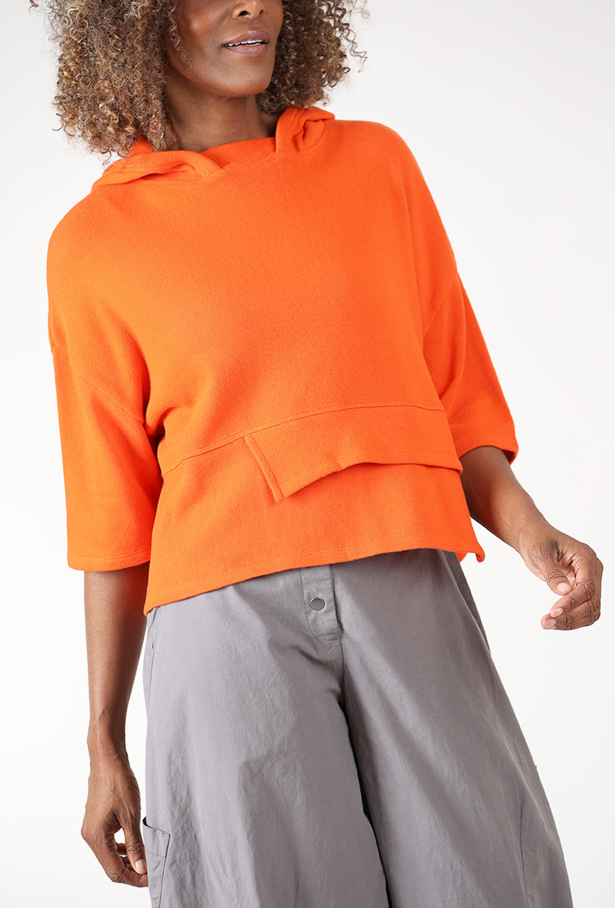 Lurdes Bergada Vibrant Hooded Sweater, Orange 