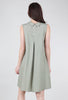 Niche Rayon Twinbutton Dress, Moss 