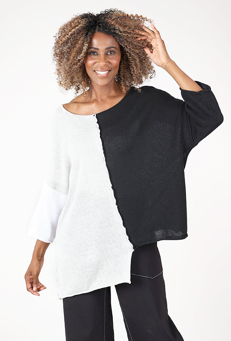 Frances Sweater, Black Mix