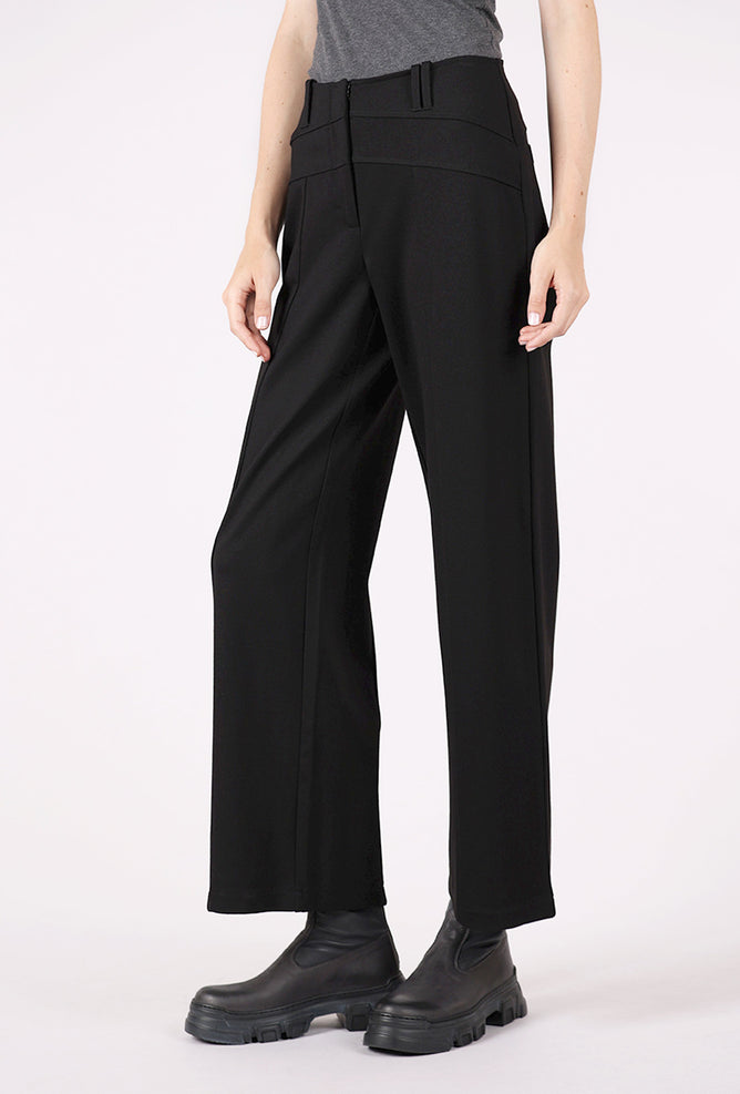 Olivia by Habitat Ponte Wide Leg Pant, Black 