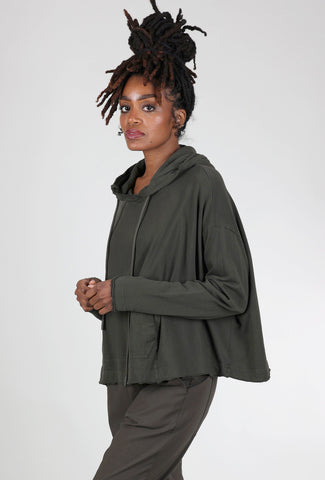 Rundholz French Terry Cropped Swing Hoodie, Jungle Solid 