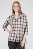 Cut Loose Crinkle Plaid High-Low Shirt, Rosen 