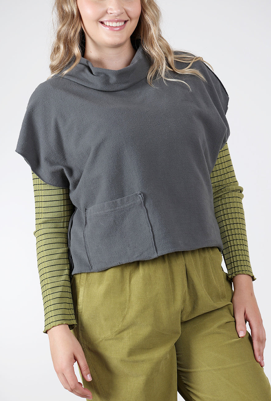 Fleece Cowl Topper, Mocha