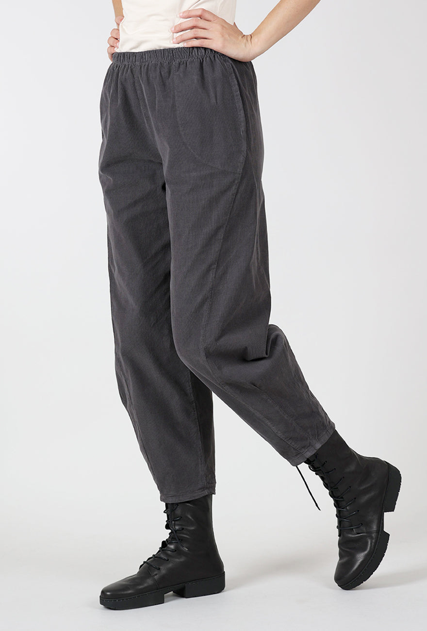 Baby Cord Pleat Pants, Mocha Angle 2