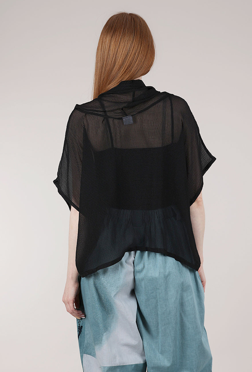 Artists & Revolutionaries Cowl Neck Space Top, Black 