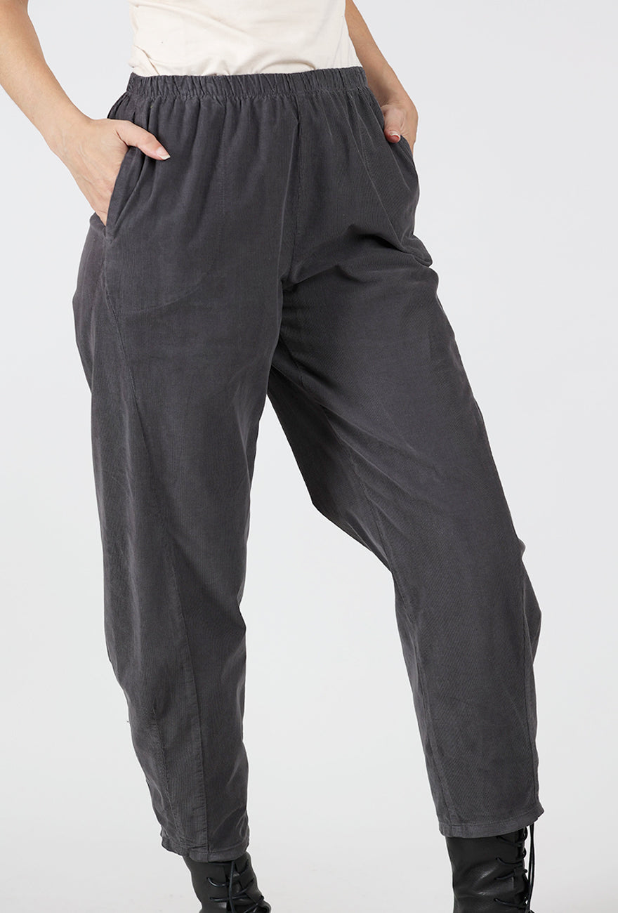 Baby Cord Pleat Pants, Mocha