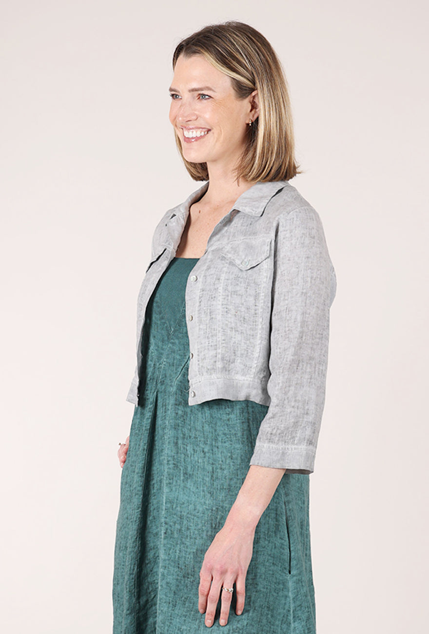 Linen 'Jean' Jacket, Sandstone