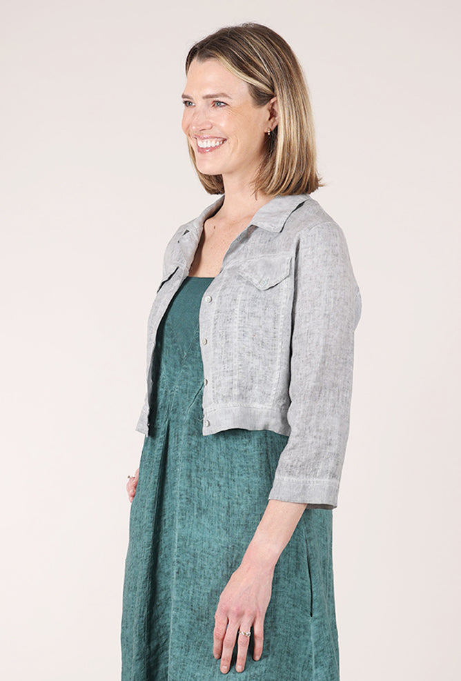 Linen 'Jean' Jacket, Sandstone