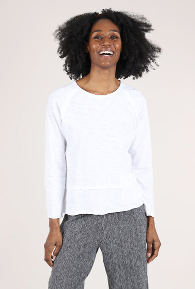 Escape by Habitat Cotton Slub Pocket Pullover, White 