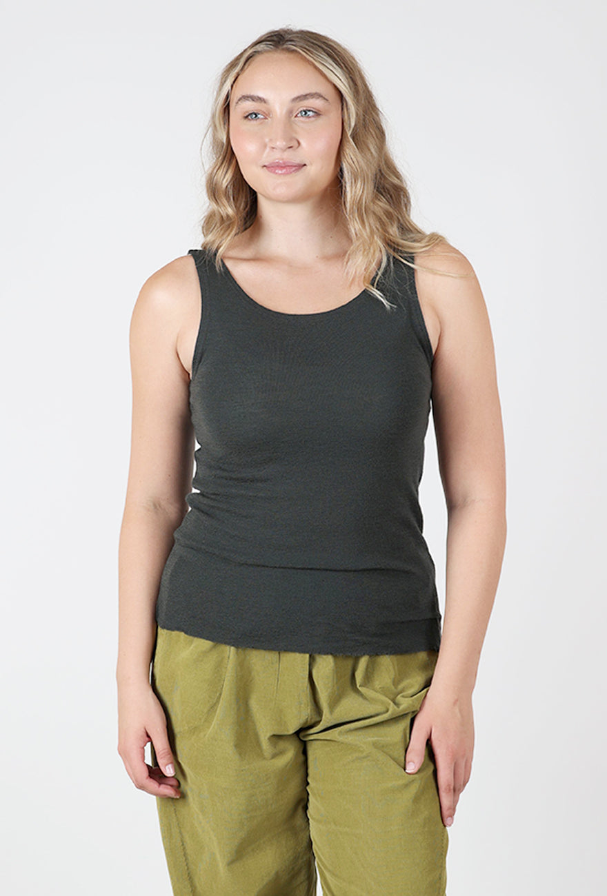 Wool Layer Tank, Raven