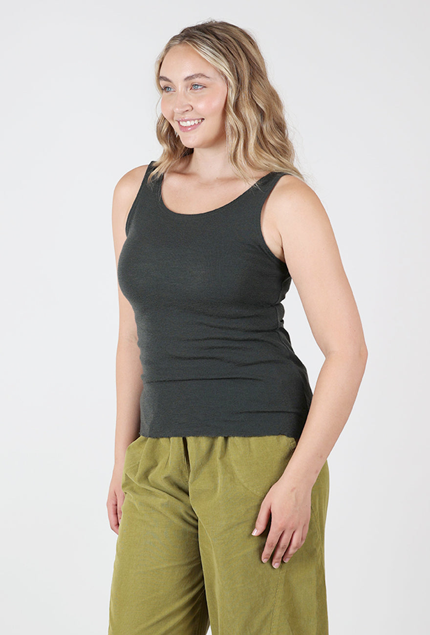 Wool Layer Tank, Raven Angle 2