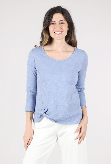 Habitat Cotton Pebble Side Twist Top, Rain 