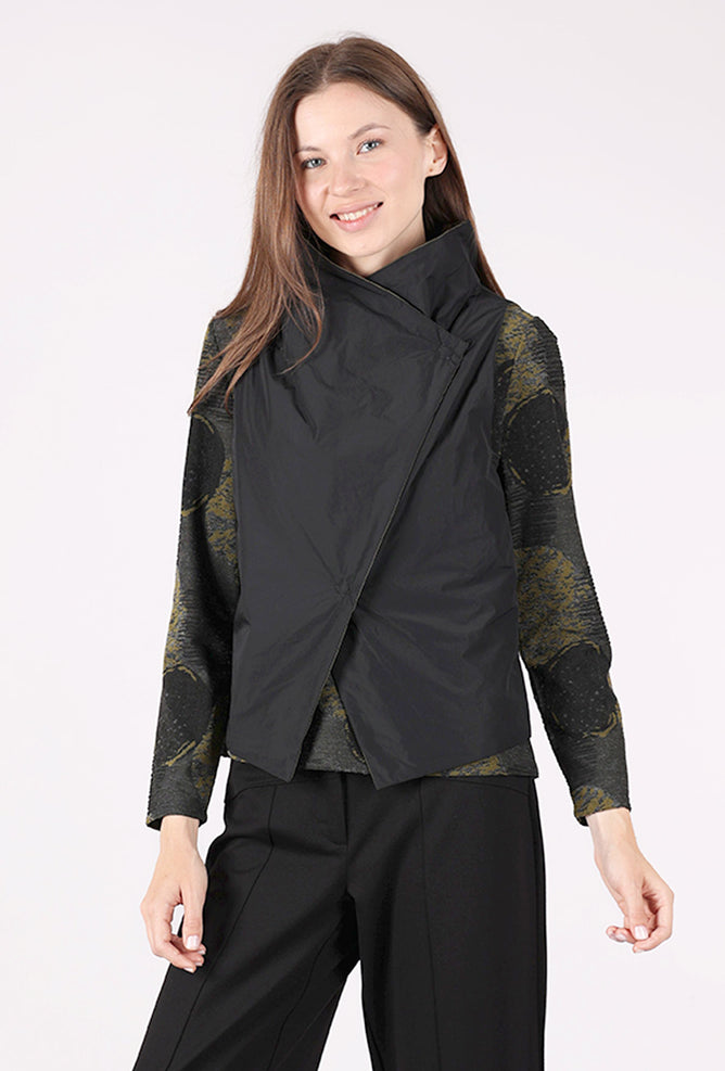 Olivia by Habitat Two Tone Taffeta Out & About Vest, Moss 