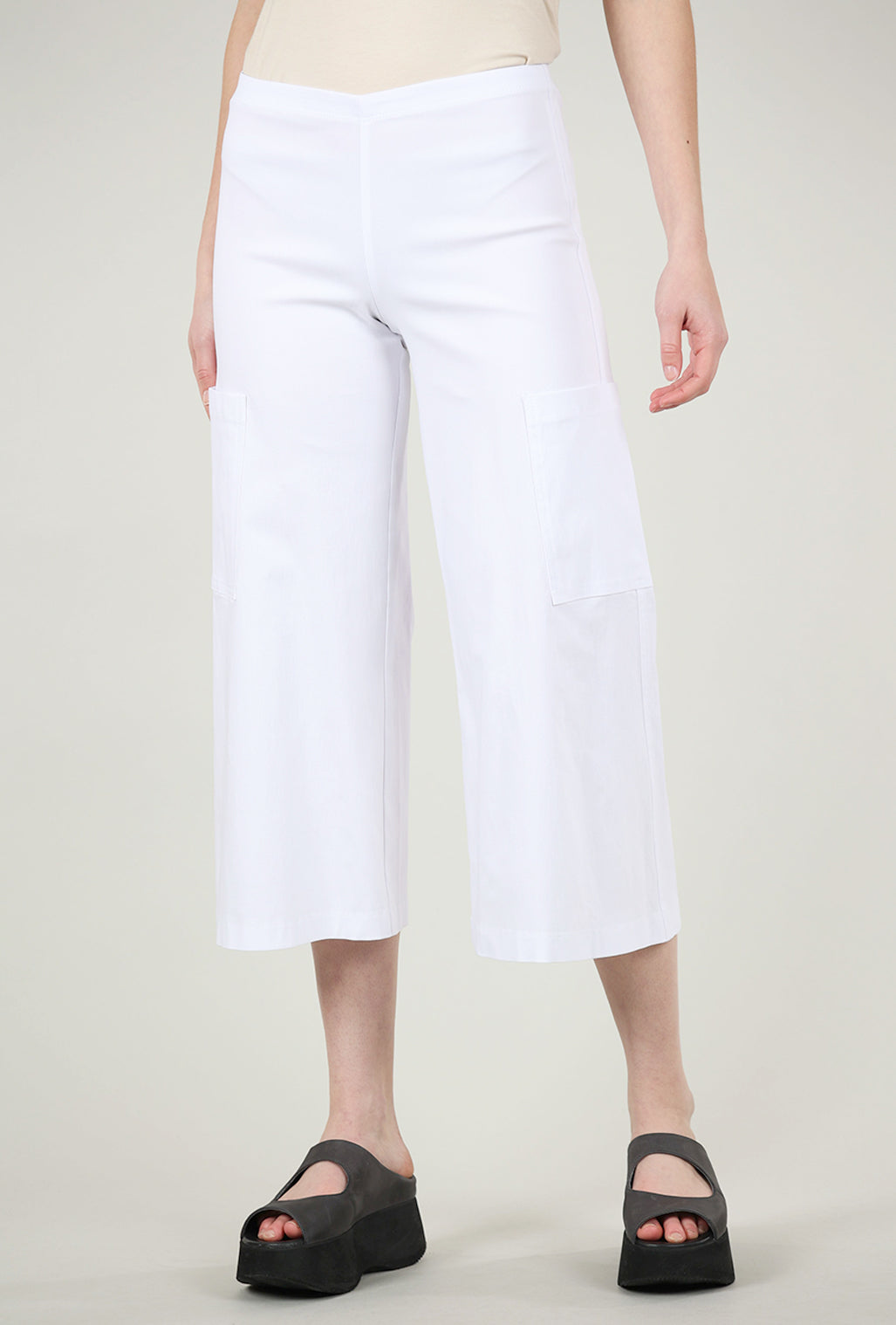 Equestrian Stephie Pocket Pant, White 