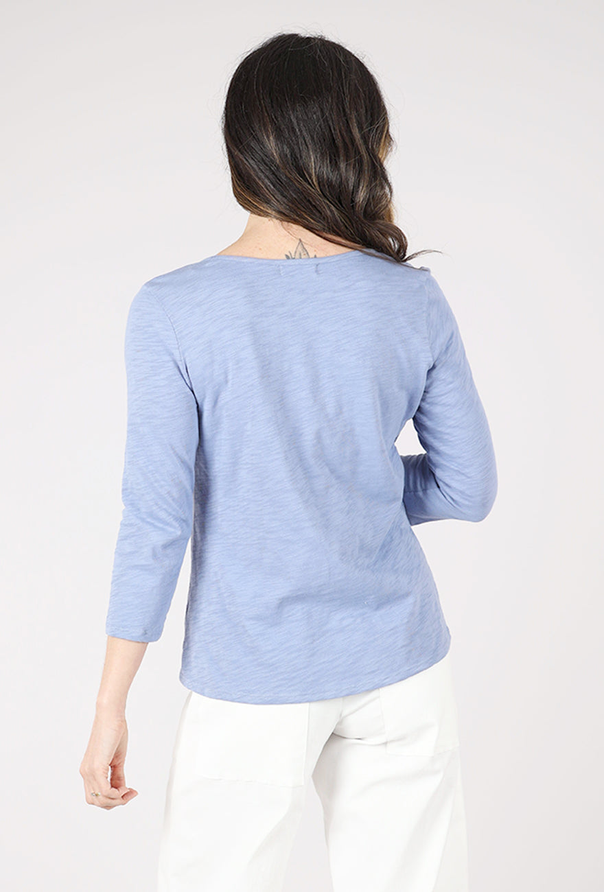 Habitat Cotton Pebble Side Twist Top, Rain 