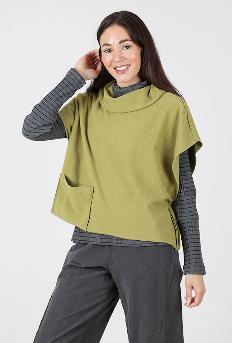 Fleece Cowl Topper, Avocado