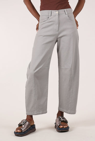 Alembika Contrast Seam Twill Pant, Gray 
