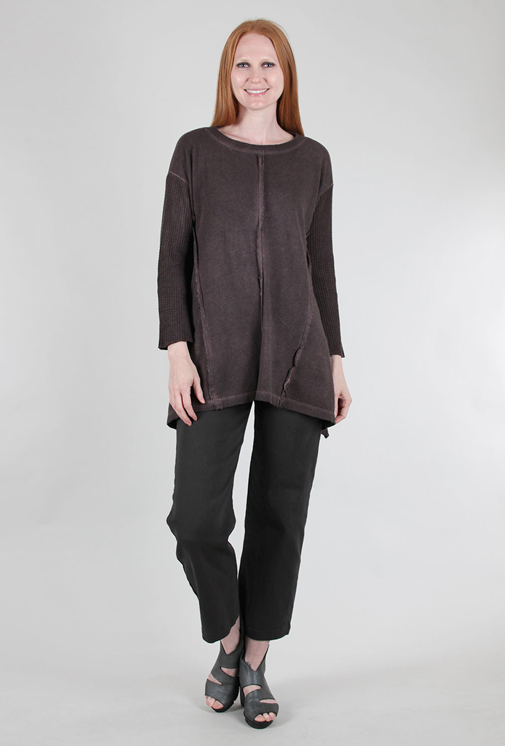 M. Rena Oil Wash French Terry Tunic, Fig 