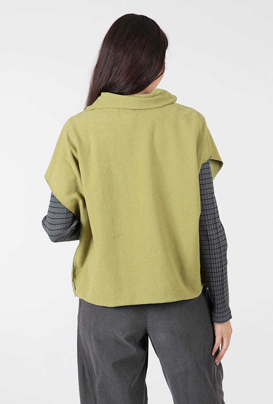 Fleece Cowl Topper, Avocado Angle 3