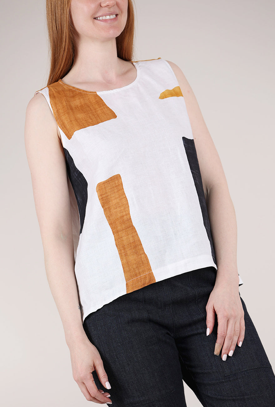 Olivia by Habitat Flax Colorblock Sunset Tank, Neutral 