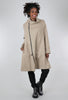 Moyuru Refined Ponte Cocoon Coat, Khaki 