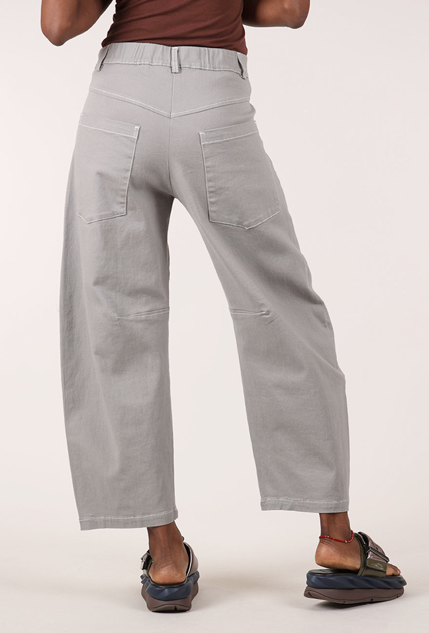 Alembika Contrast Seam Twill Pant, Gray 